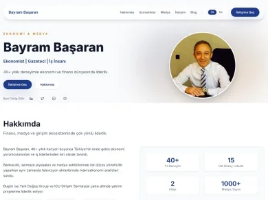 Bayram Başaran kişisel web sitesi ekran görüntüsü